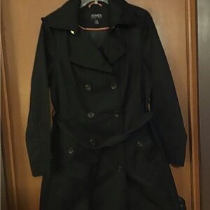 Jones New York Women's Black Double-Breasted Coat